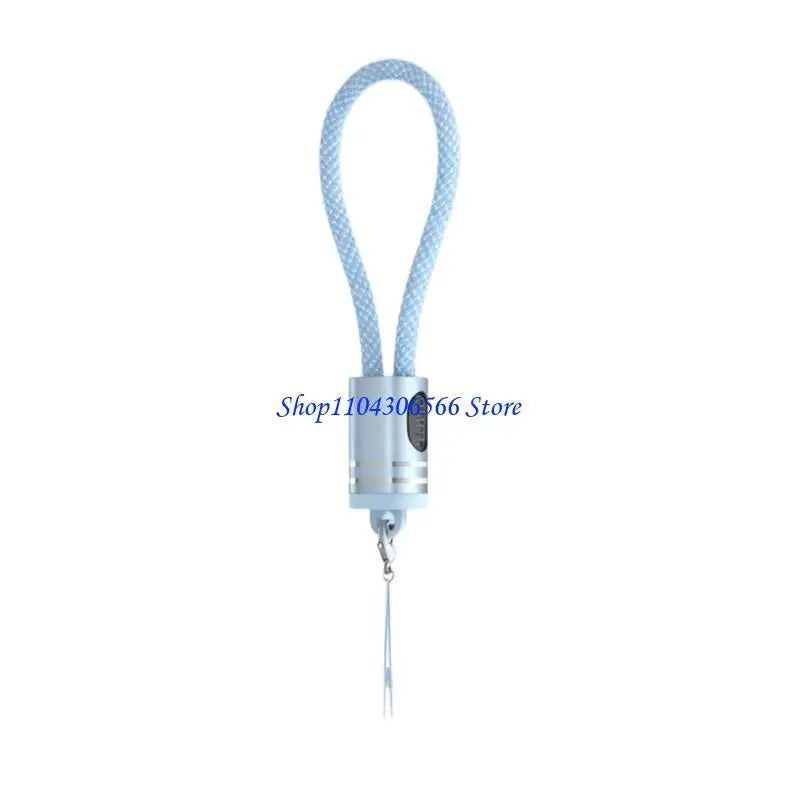 Keychain USB-C Cable 60W Fast Charging – Compact 15cm USB-C Charging Cable HIP S blue CN