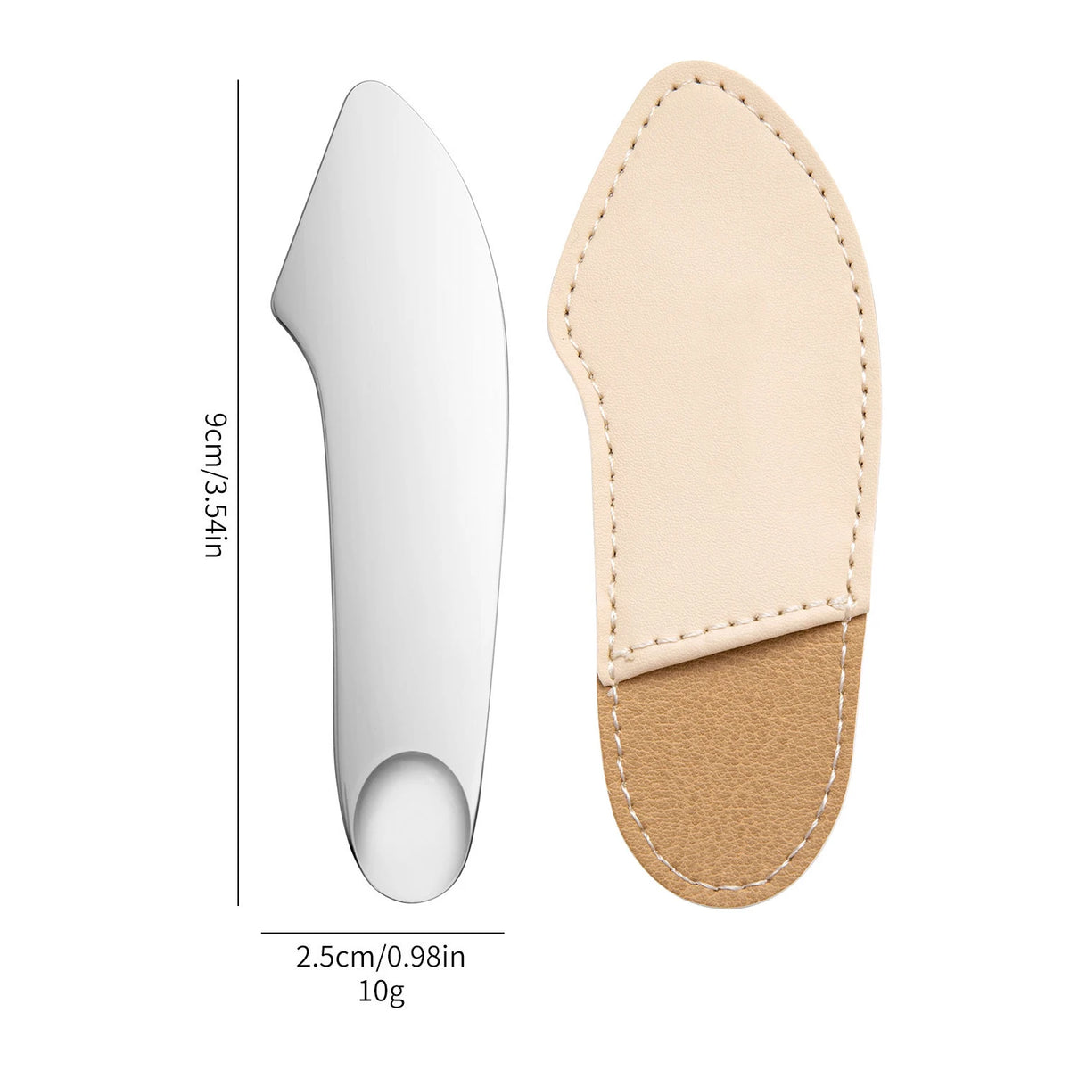 Stainless Steel Foundation Spatula Mask and Eye Cream Spoons Multi-functional Facial Scraping Metal Beauty & Skin Care Tools Set HIP Mirror And Bag-2pcs