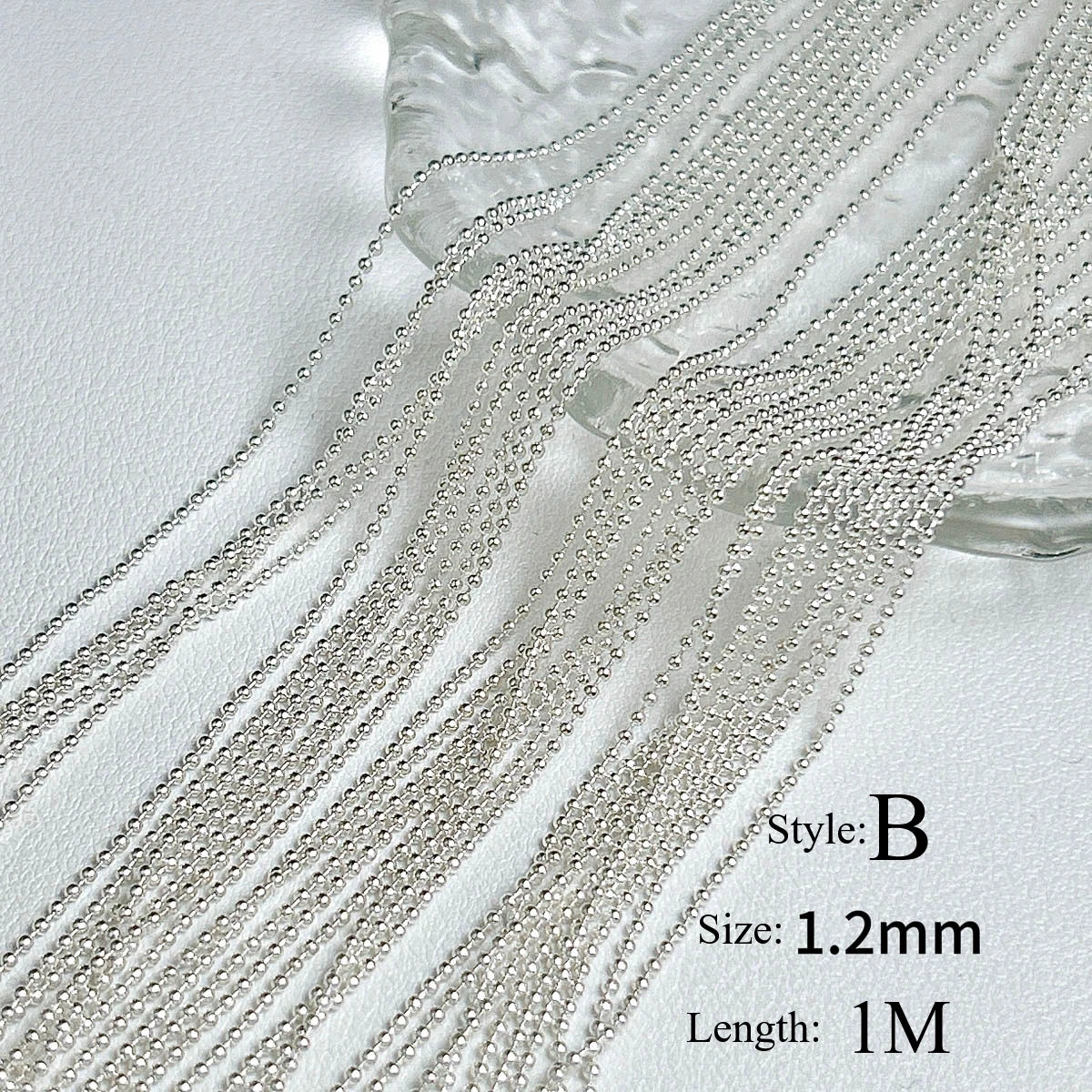 100cm Nail Bracelet Jewelry Metallic And Gold-Colored Chain For Retro Punk Style Nail Accessories Nail Decoration Fittings HIP B silver