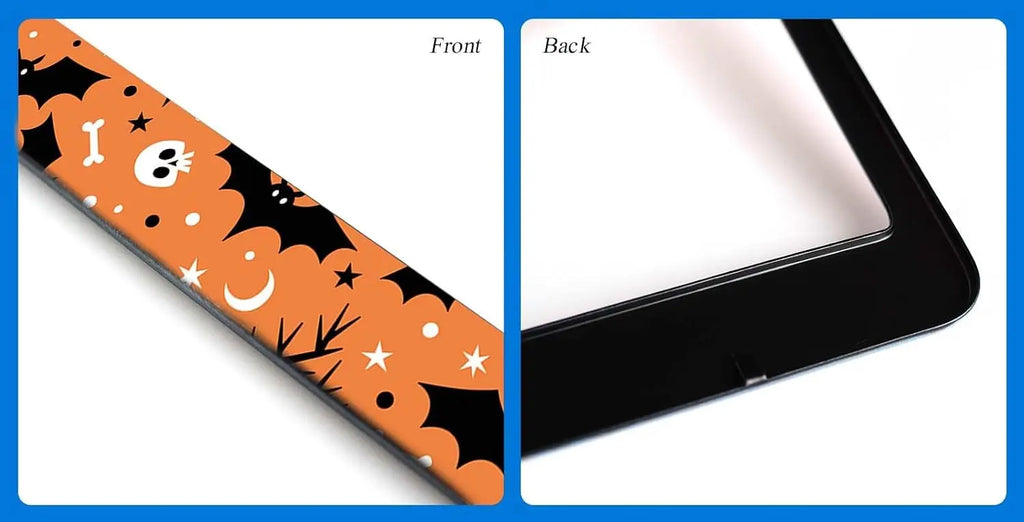 Halloween Bat & Skull License Plate Frames – Set of 2 License Plate Frame Set HIP