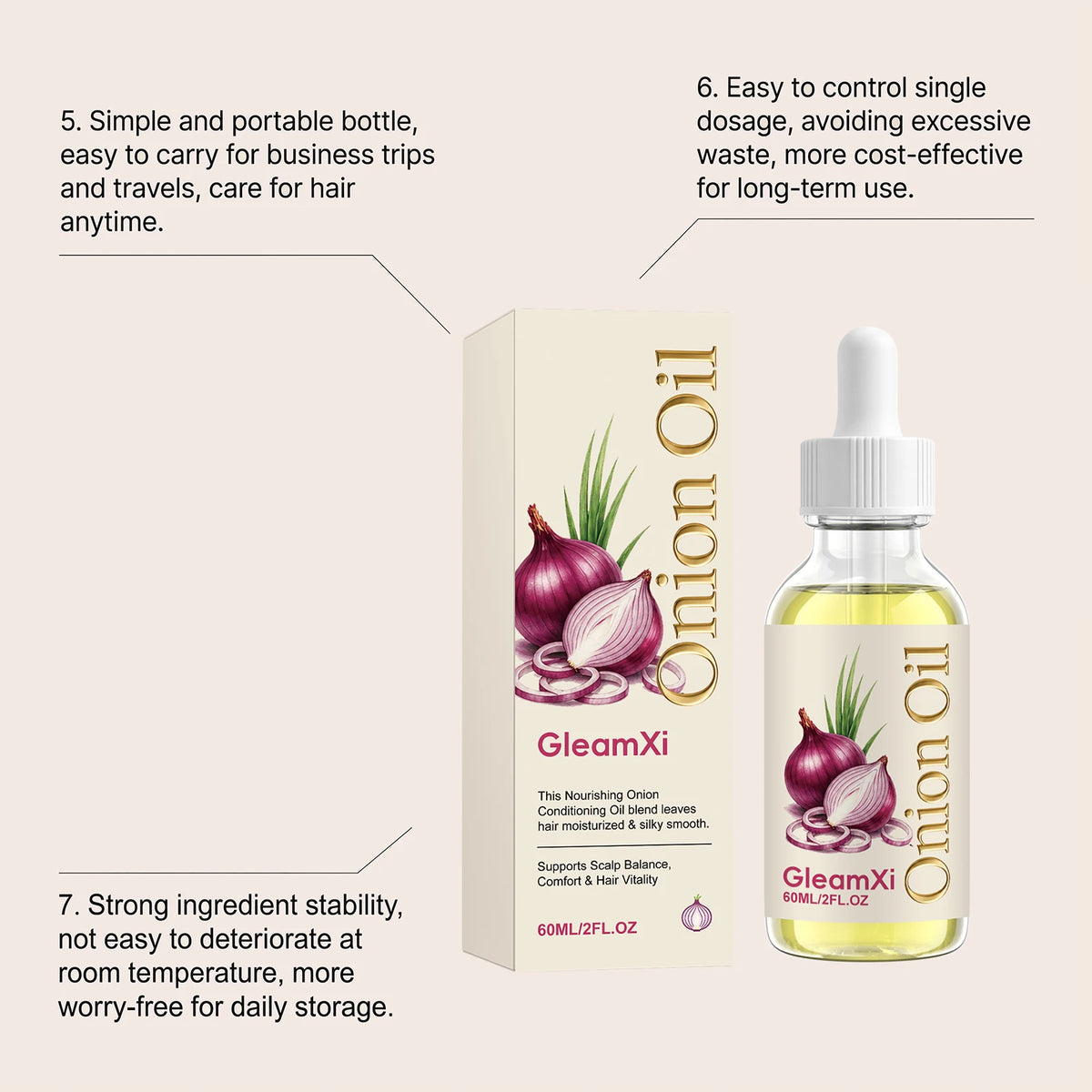 Arginine Hair Oil Serum – Frizz Control, Moisture & Shine Hair Oil Serum HIP