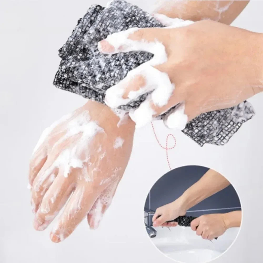 Japanese Exfoliating Bath Washcloth – Nylon Back Scrub Towel Exfoliating Bath Towel HIP