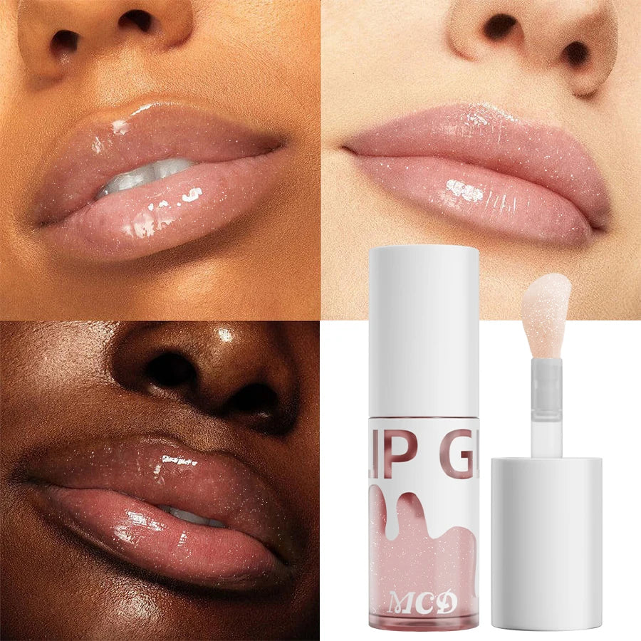 Glitter Shimmer Lip Oil – Hydrating & Plumping Tinted Gloss Tinted Lip Oil Gloss HIP