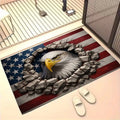 US 250th Anniversary Bald Eagle 3D Optical Illusion Doormat Patriotic Doormat HIP 1 50x80cm-Felt