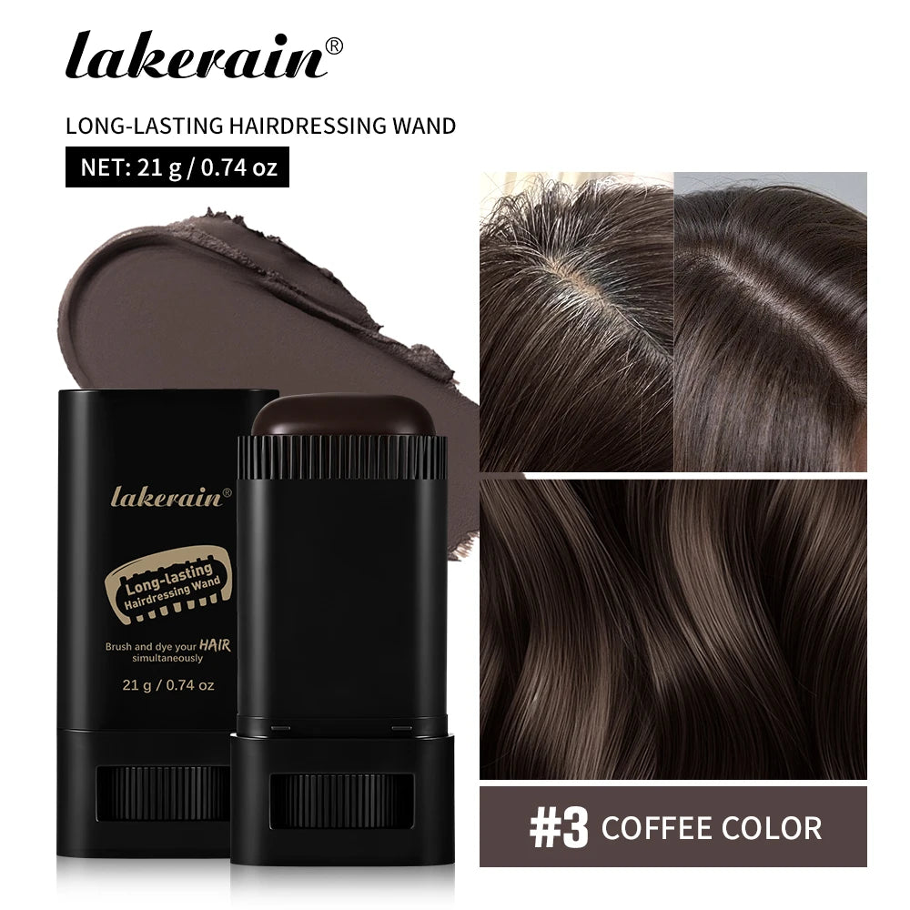 2in1 Hair Dye Stick with Comb Waterproof Sweat Proof Black Brown Coffee Long Lasting Temporary Hair Coloring Hairline Pen HIP 3Coffee Color
