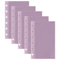 5-Pack A6/A7 Budget Binder Pockets – 6-Hole Refill Sleeves Binder Refill Pockets HIP A6-Purple