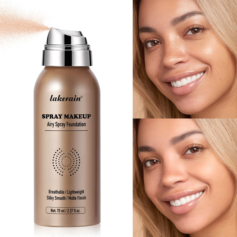 70ml Spray Foundation Magic Airbrush Makeup Silky Mist Lightweight Long Lasting Oil Control Cover Matte Smooth Finish Cosmetic HIP