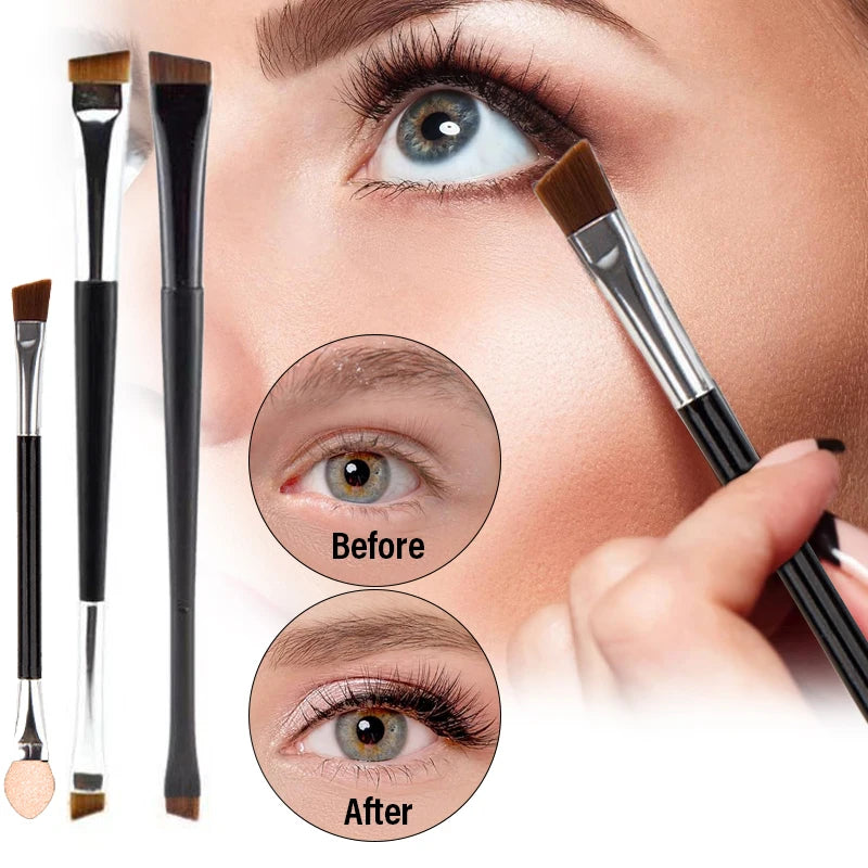Professional Eyebrow Brush Eyeliner Angled Flat Head Blade Eye Liner Brow Contour Makeup Brushes Double-head Makeup Tool 1~10PC HIP