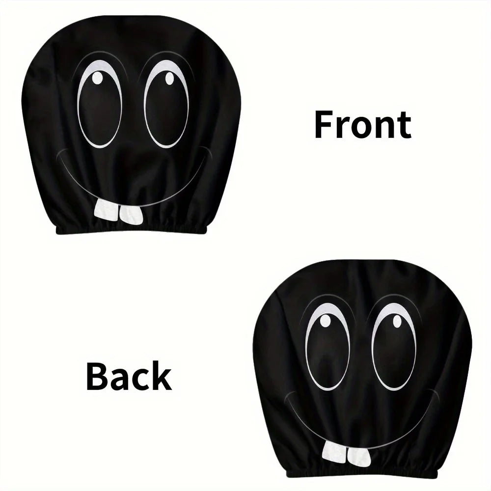 2-Pack Quirky Big-Eyed Car Headrest Covers – Universal Fit Car Headrest Covers HIP 1