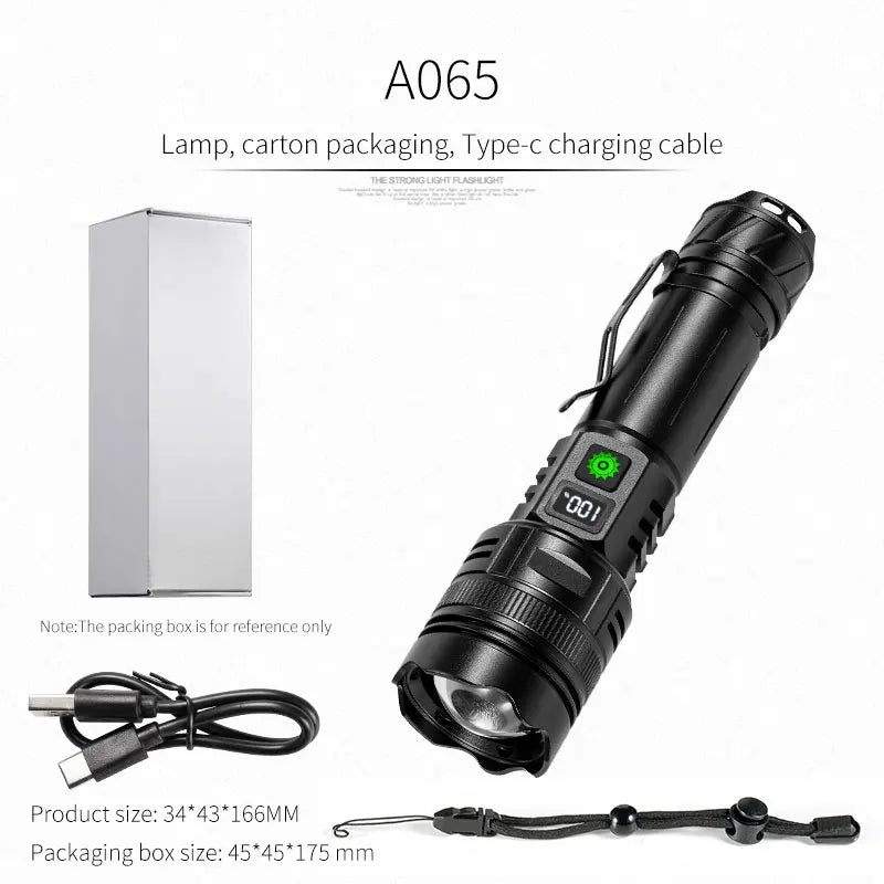 ESMARTER High Power LED Flashlight – Type-C Rechargeable Torch LED Tactical Flashlight HIP