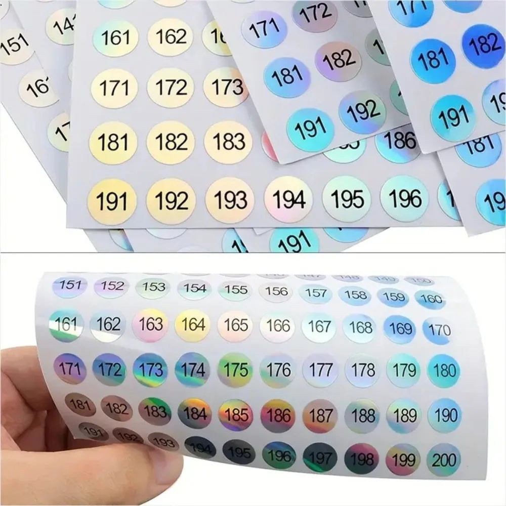 2/10Pcs Waterproof 7 Colors Number Sticker Label For Nail Polish Color Gel Varnish Marking Digital Label Sticker Manicure Tool HIP