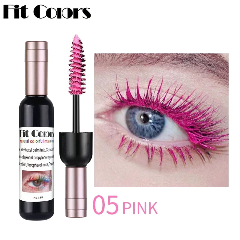Wine Bottle 4D Silk Fiber Eyelash Mascara Waterproof Fast Dry Eyelashes Curls Extension Makeup Eyelashes Waterproof Blue Ink HIP 05