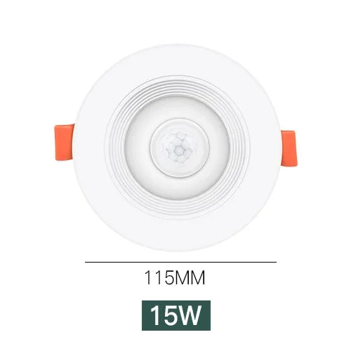 PIR Motion Sensor Spot LED Downlight 5W 10W 15W 20W Recessed Ceiling Lamp LED Spot Light For Entrance Hallway Stairs AC 85-265V HIP 15W Cold White