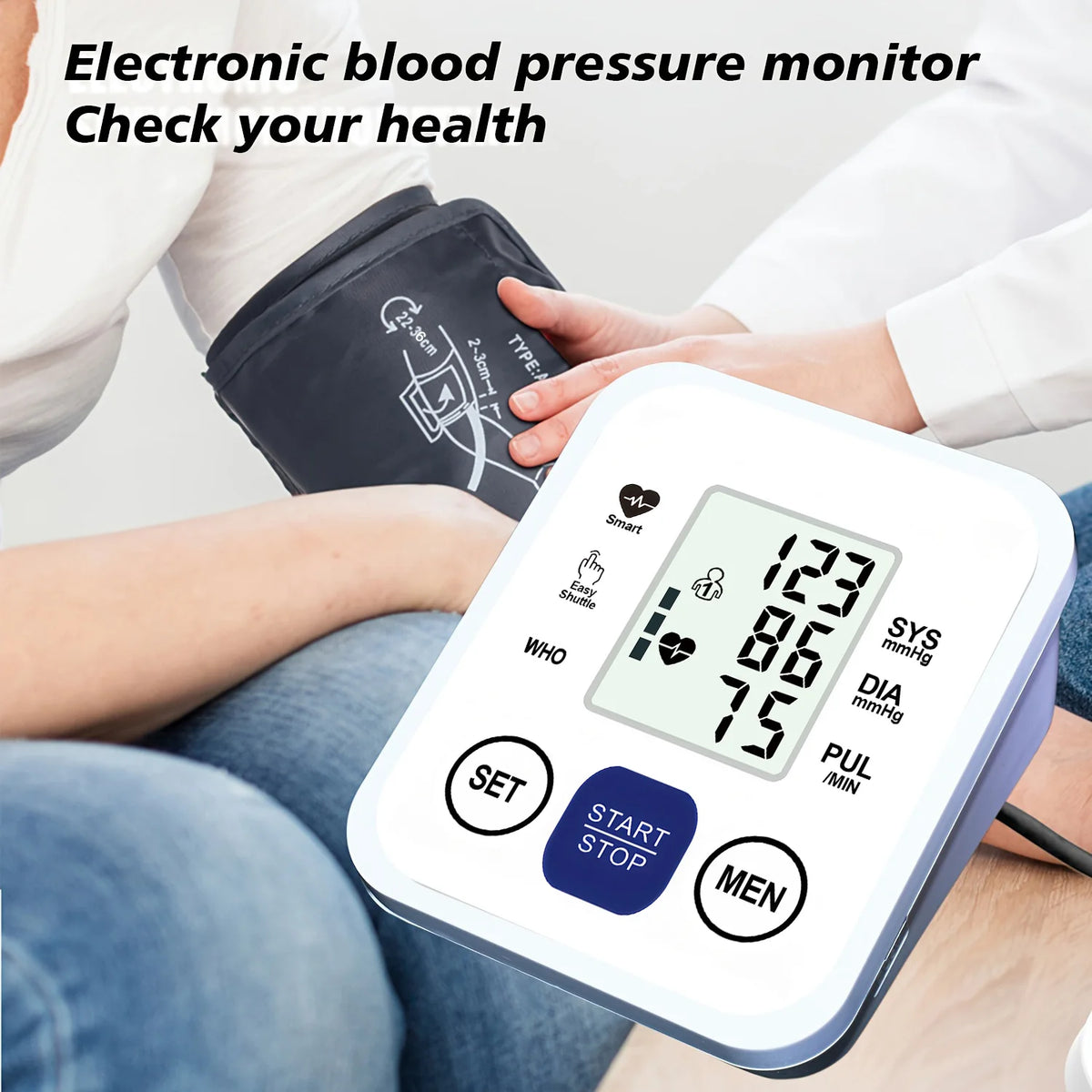 Fireurus Digital Upper Arm Blood Pressure Monitor | Heart Rate Blood Pressure Monitor HIP