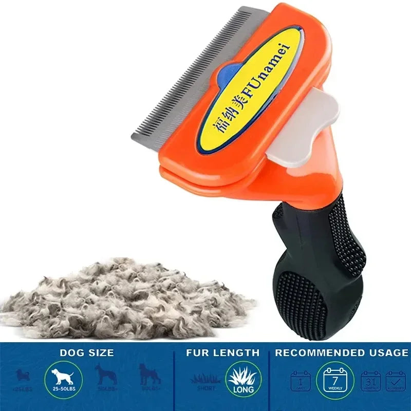 Pet Deshedding Brush – Dog & Cat Hair Removal Comb Pet Deshedding Brush HIP (Dog)-M-Long Hair