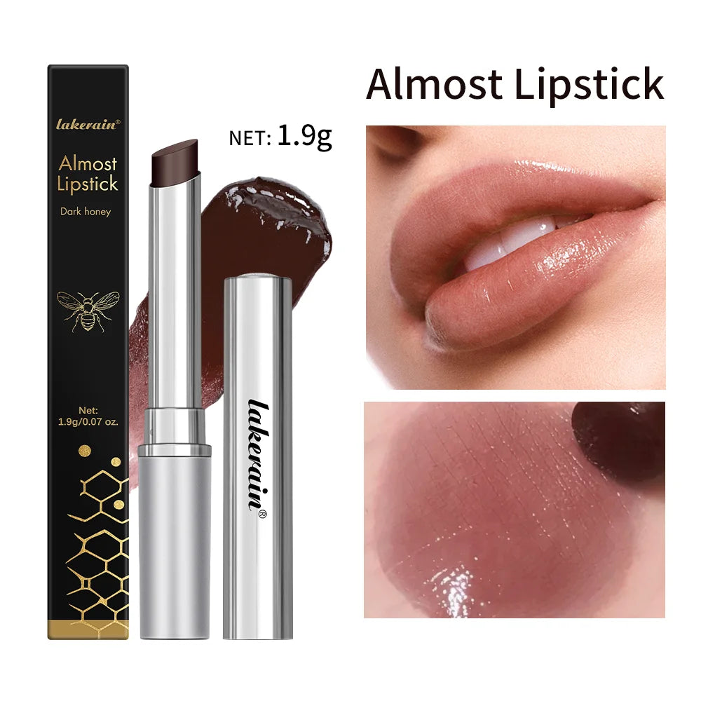 Honey Lipstick Honey Tinted Lip Balm Pink Lipstick Powerful Lip Repulper Lip Brightening for Dark Lips Exfoliating Care HIP back 1pc