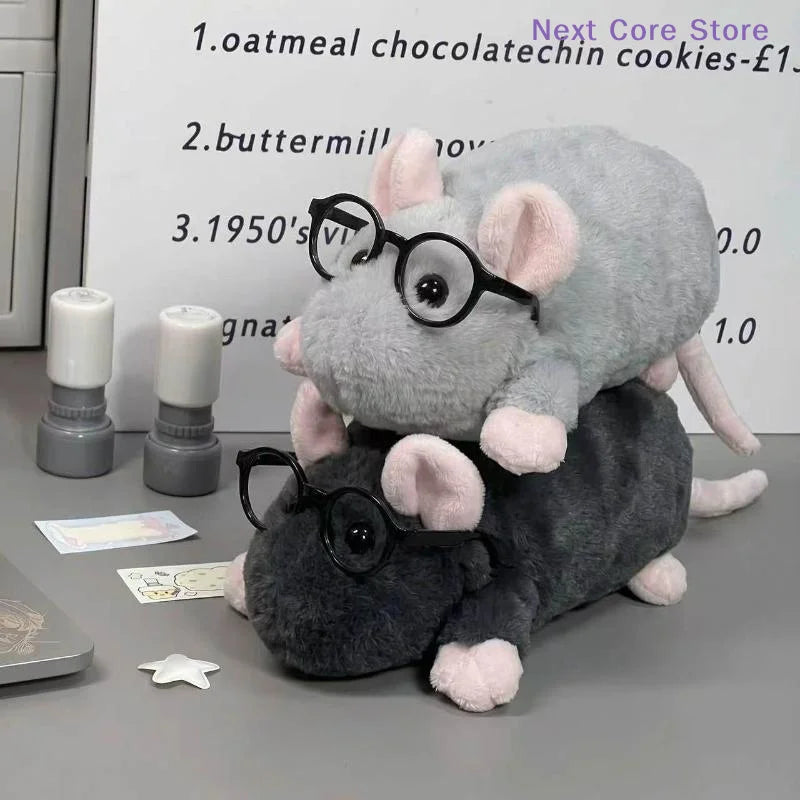 Cute Mouse Plush Pencil Case – Large Capacity Stationery Pouch Plush Pencil Case HIP