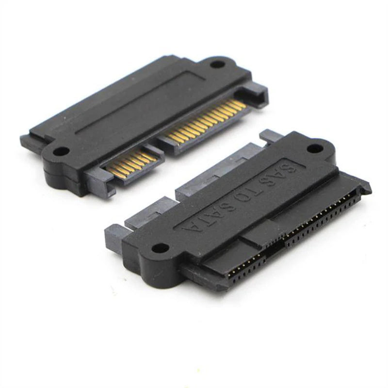 SAS 29-Pin Female to SATA 22-Pin Male Adapter Converter Storage Adapter HIP Black