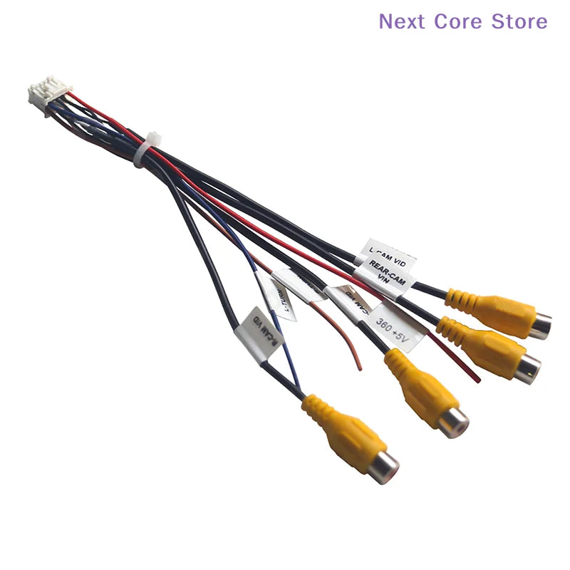 12-Pin Adapter Cable for Android Head Unit 360 Panoramic Camera Camera Cable Adapter HIP