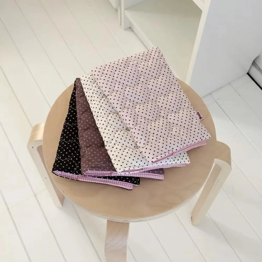 Quilted Cotton A5 Book Cover – Polka Dot Notebook Sleeve Notebook Book Cover HIP