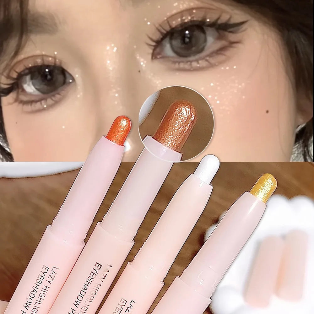 Pearl Glitter Aegyosal Eyeshadow Stick Shimmer Highlighter Pen for Under Eye Brightening Fine Sparkle Waterproof Liner Makeup HIP