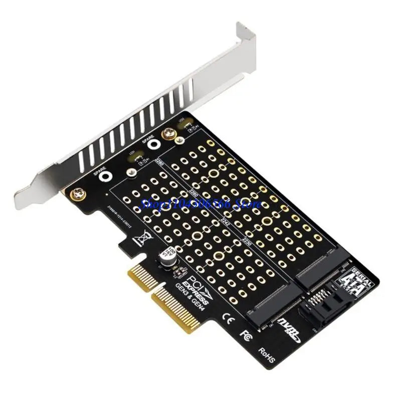 PCIe to M.2 NVMe Adapter – M-Key & B-Key, x4/x16 Slot PCIe SSD Adapter HIP