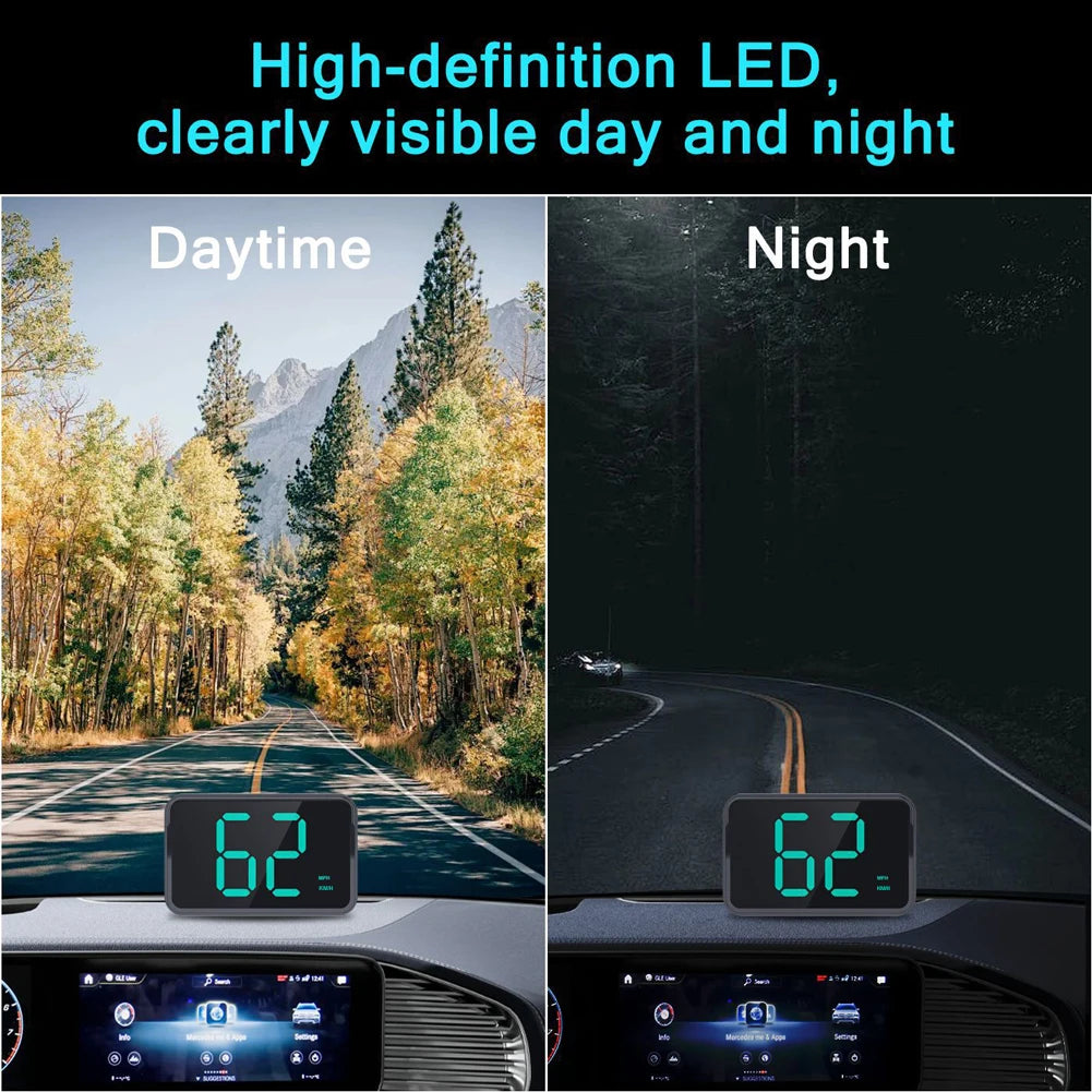 Universal Car HUD GPS Digital Speedometer – KMH/MPH Car HUD Display HIP