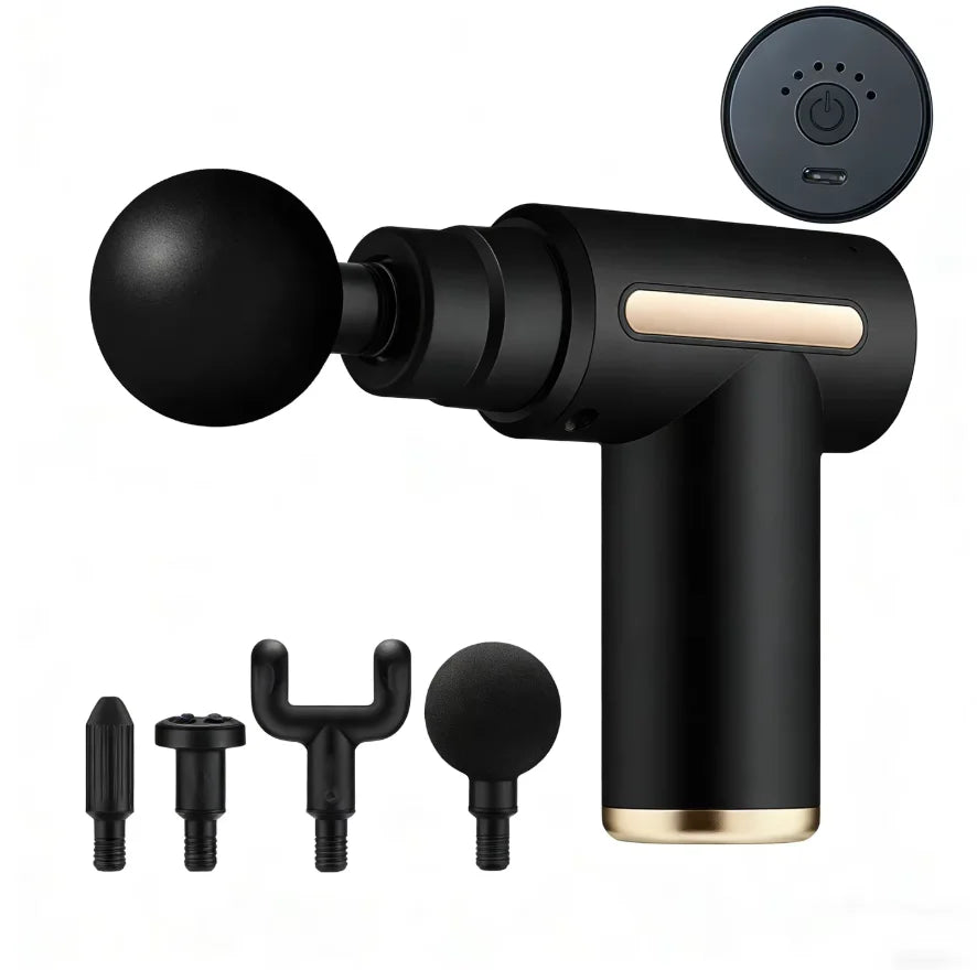 Powerful Fascia Massage Gun – Full Body Percussion Massager Percussion Massage Gun HIP Black Push-Button