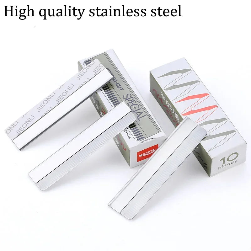 Stainless Steel Eyebrow Trimmer & Face Razor – 10/80 Pcs Eyebrow Trimmer Razor HIP