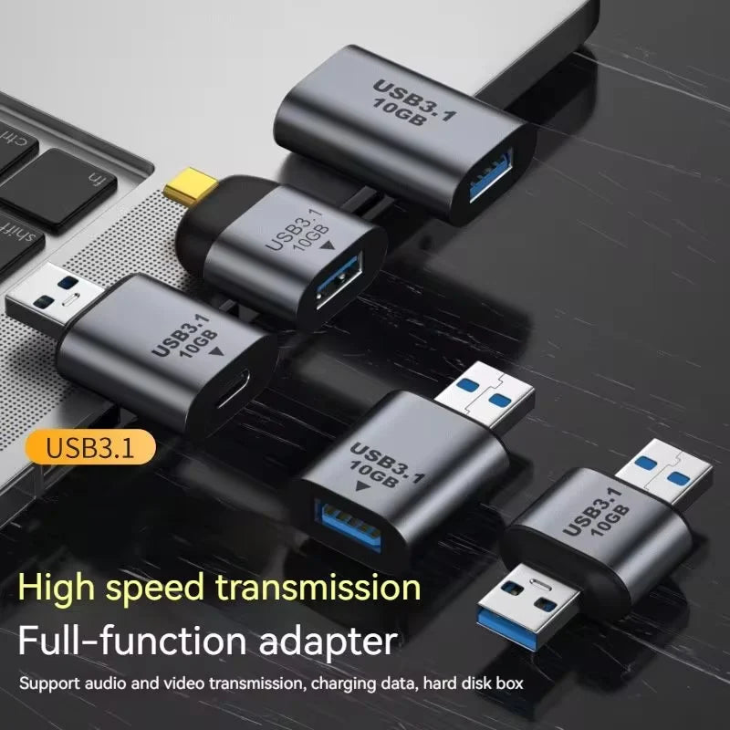 USB-A to USB-C OTG Adapter – USB 3.1, 10Gbps Fast Charging USB Cable Adapter HIP