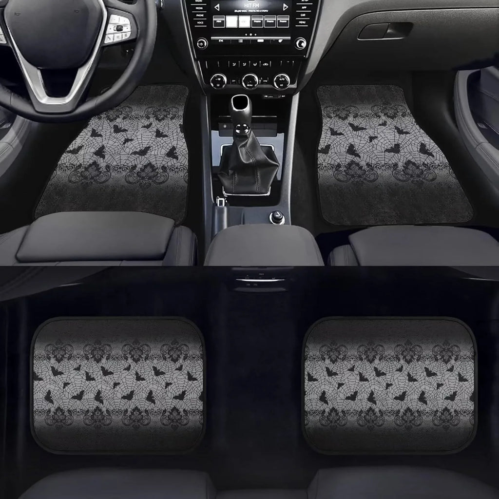 Halloween Bat & Spider Web Car Floor Mats – Set of 4 Car Floor Mats HIP