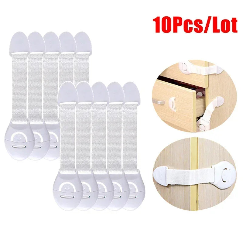Child Safety Cabinet & Drawer Locks – Baby Proofing Pack Baby Safety Lock HIP C51- 10pcs