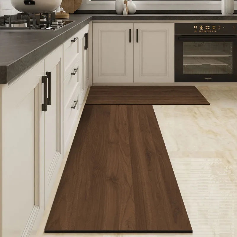 Waterproof PVC Kitchen Floor Mat – Wood Grain Long Rug Kitchen Floor Mat HIP GU4806-P 1pc 50x120cm