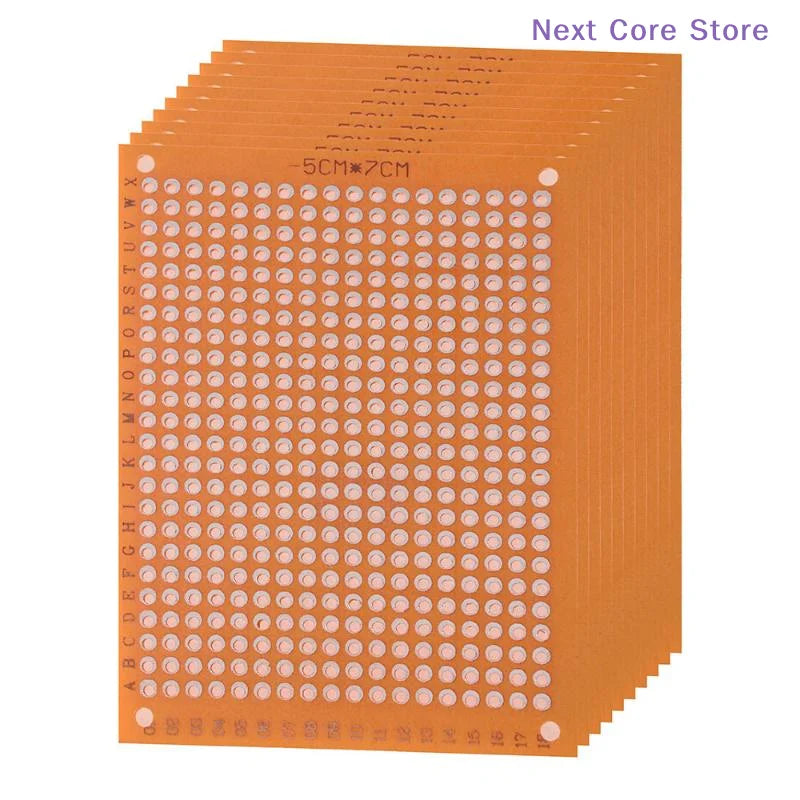 10-Piece PCB Perfboard Prototype Kit – 5×7cm, 432 Holes PCB Prototype Board HIP Default Title