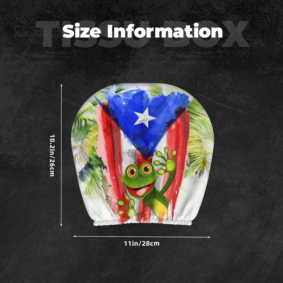Puerto Rico Frog Car Headrest Covers – 2-Pack Universal Fit Car Headrest Cover HIP