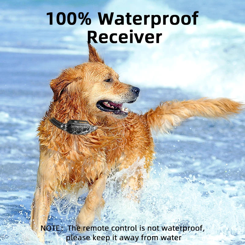 ROJECO Electric Dog Training Collar Digital Rechargeable Remote Control IPX7 Waterproof Vibrator Pet Dog Bark Stop Shock Collar HIP