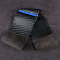 Carbon Fiber Suede DIY Stitch Steering Wheel Cover | Anti-Slip Steering Wheel Cover HIP Blue Thread