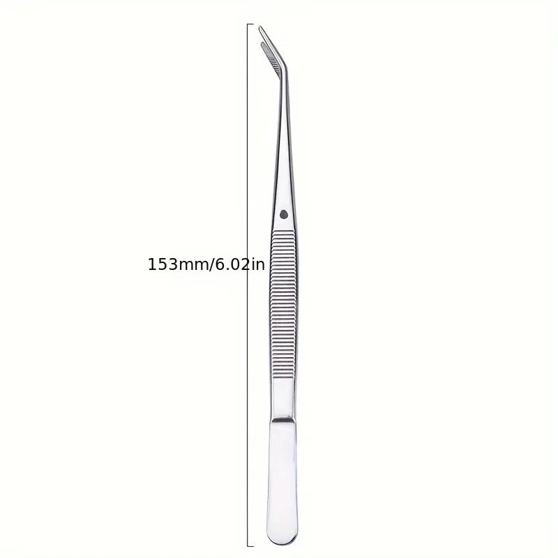 Stainless Steel Elbow Tweezers – Aquarium & Pet Feeding Tongs Aquarium Feeding Tweezers HIP