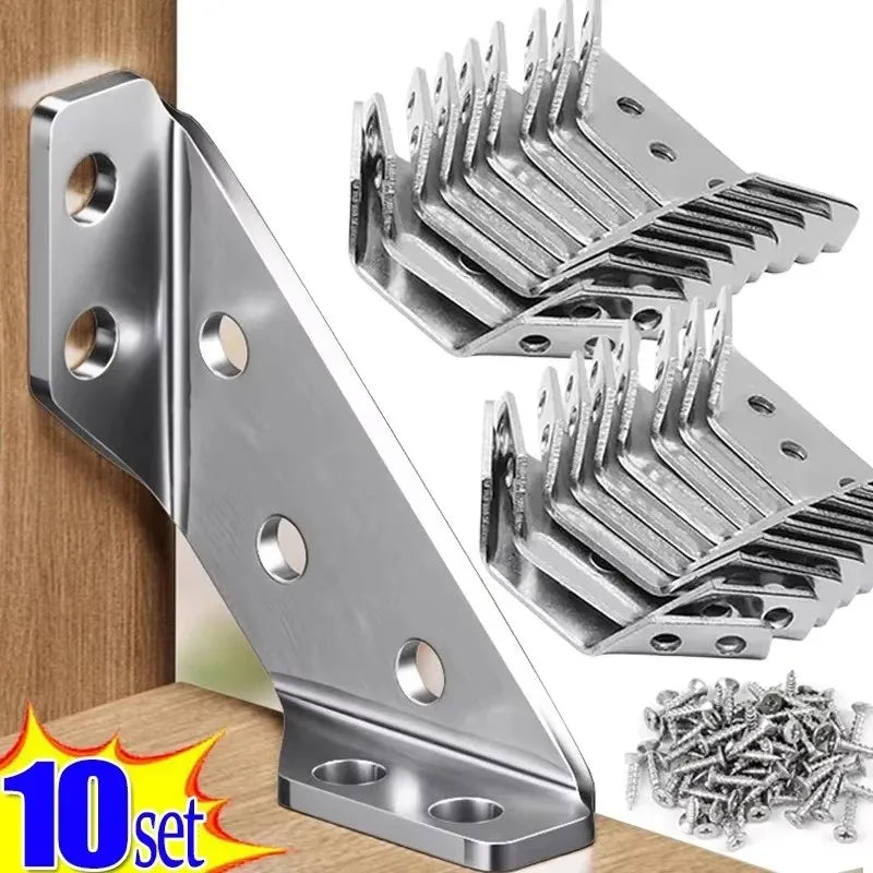 Stainless Steel Right Angle Corner Brackets with Screws Corner Bracket Set HIP