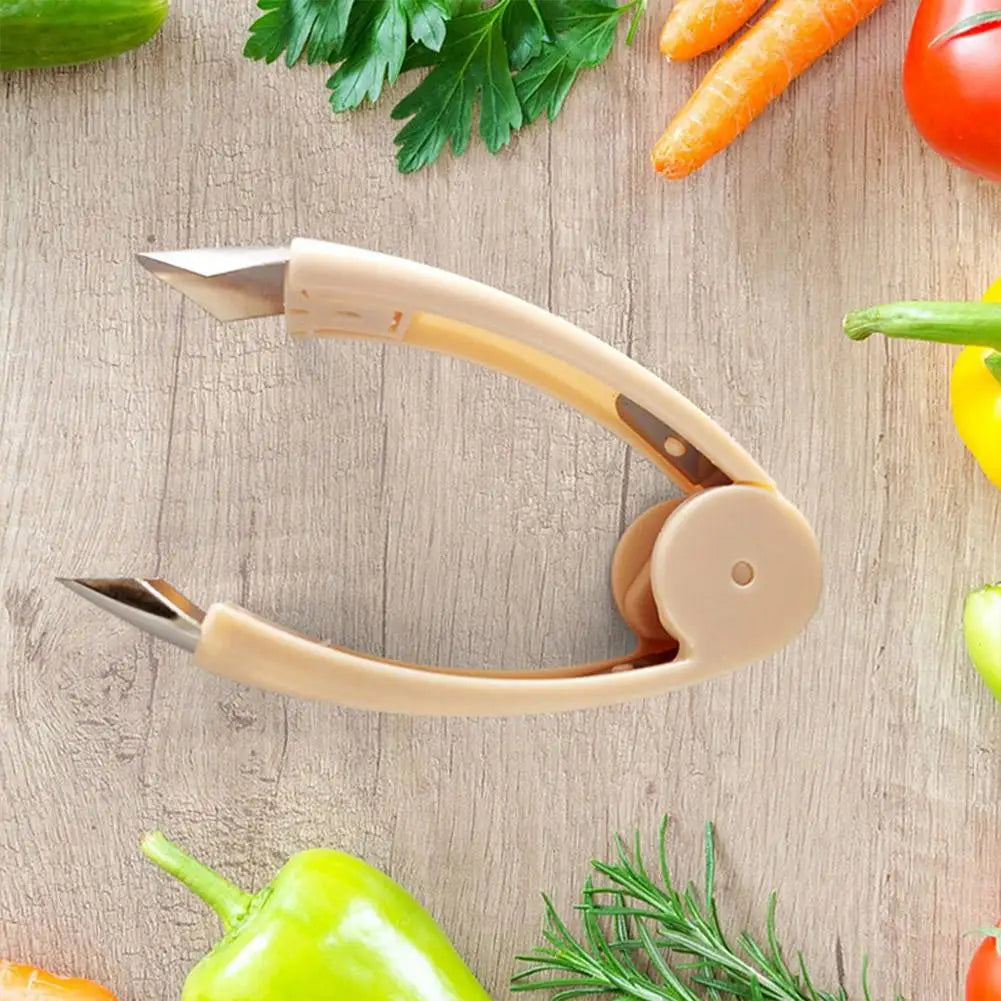 Kitchen Stainless Steel Pineapple Eye Corer Fruit Vegetable Knives Stem Remover Clip Strawberry Huller Peeler Tweezers Gadgets HIP