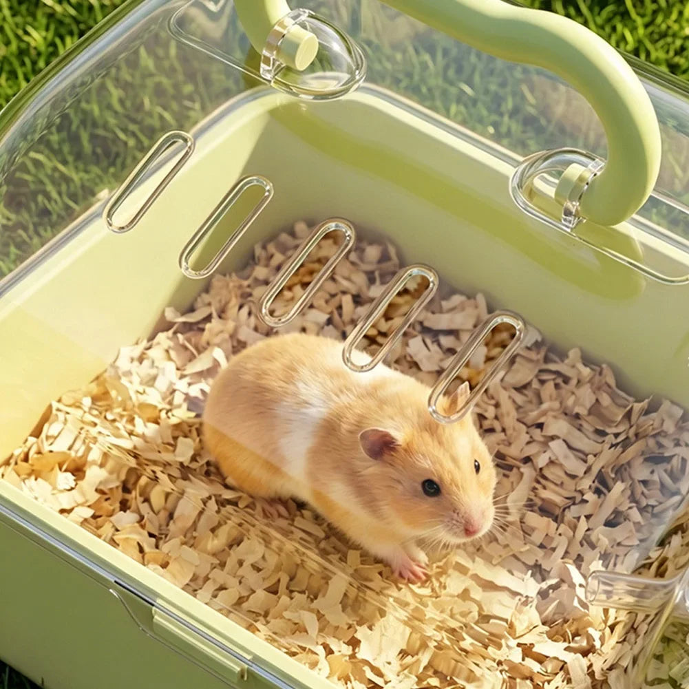 Lightweight Handheld Small Pet Cage Carrying Case Breathable Dragon Cat Hamster Hedgehog Hamster Travel Cage Outdoor Transport HIP