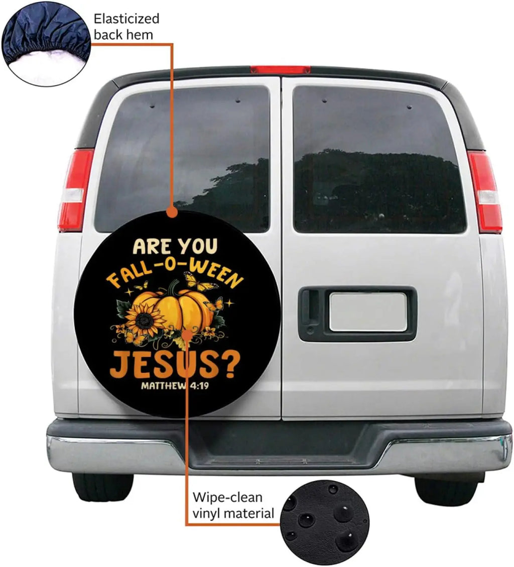 Christian Halloween Spare Tire Cover – Waterproof Universal Fit Spare Tire Cover HIP