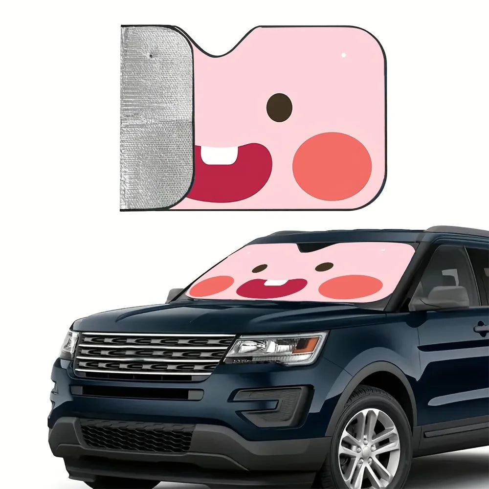 Cute Blush Character Car Windshield Sunshade – Quick Install Car Windshield Sunshade HIP