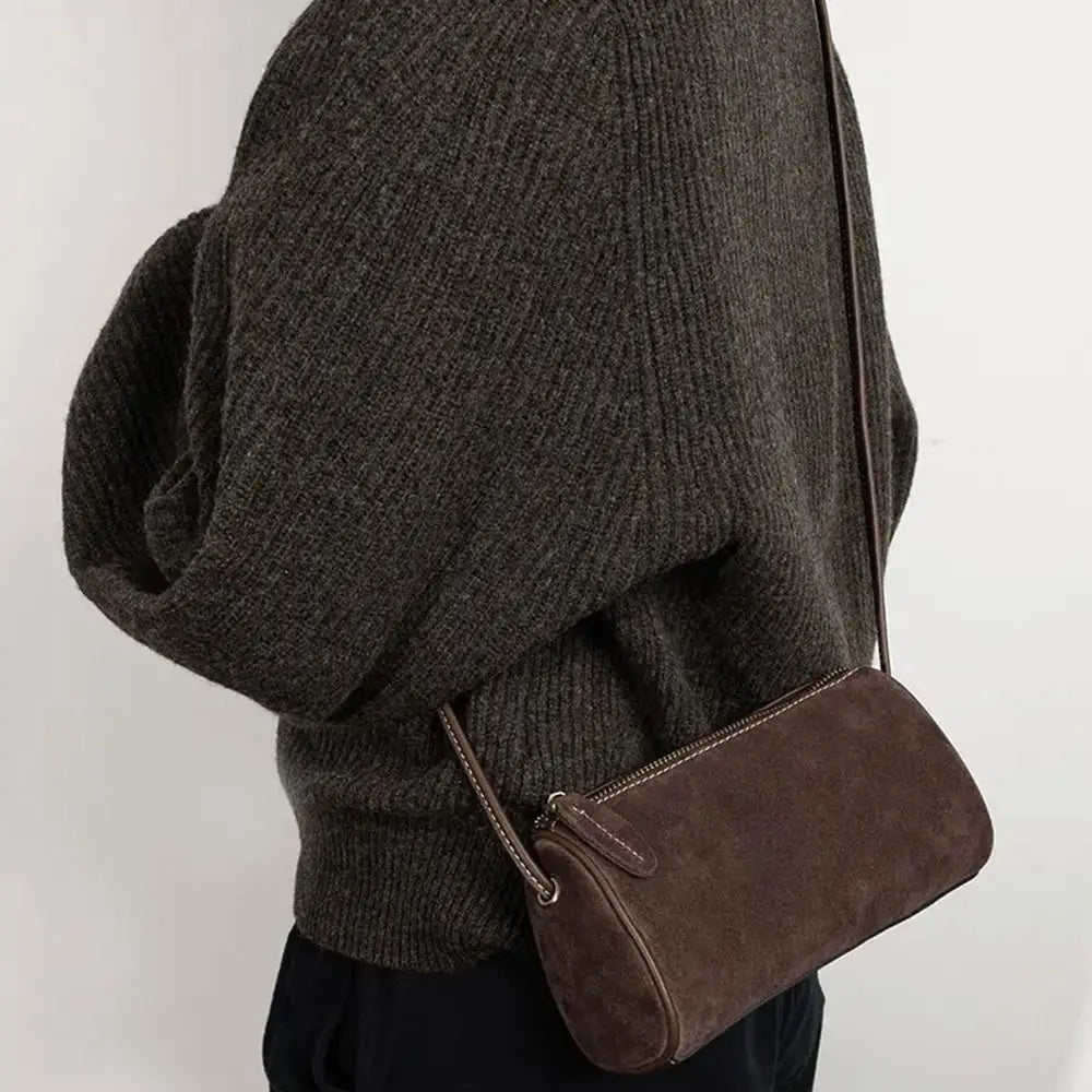 Women's Vintage Suede Crossbody Bag – Large Shoulder Bag Crossbody Shoulder Bag HIP