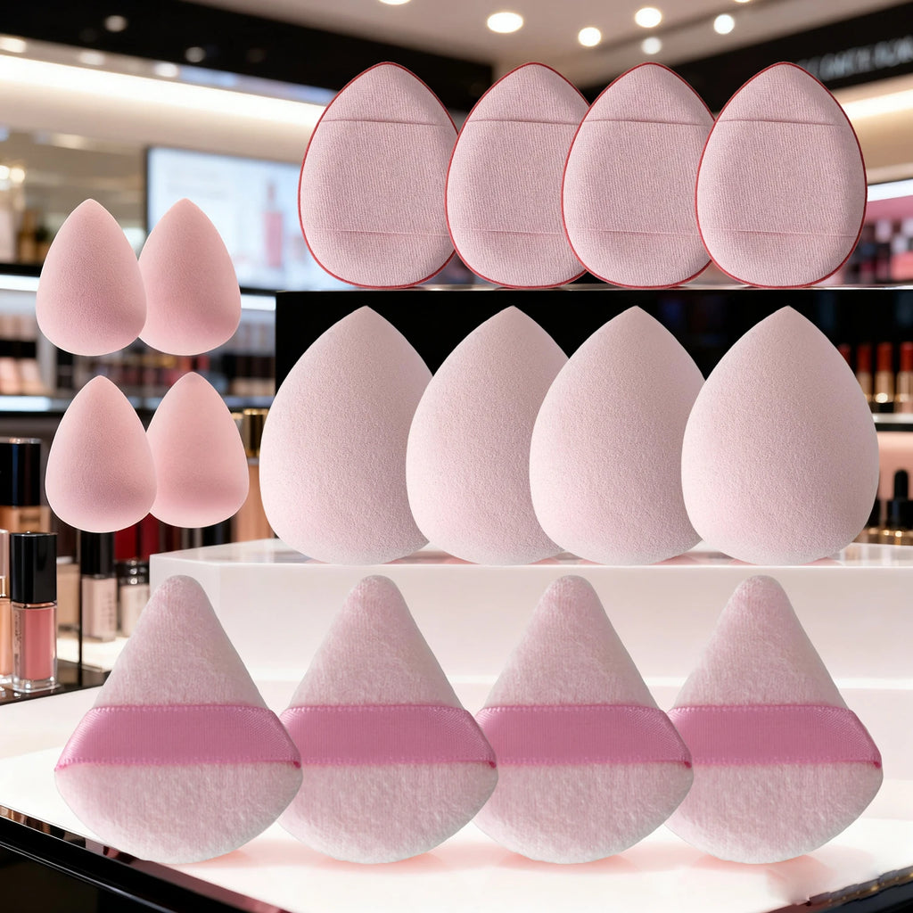 12-Piece Giant Soft Makeup Sponge Egg Set – Powder Puffs Makeup Sponge Set HIP