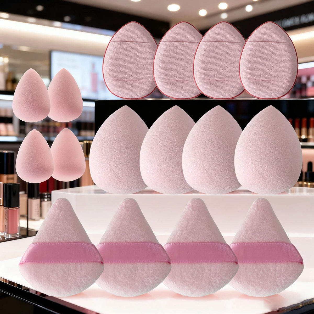 12-Piece Giant Soft Makeup Sponge Egg Set – Powder Puffs Makeup Sponge Set HIP