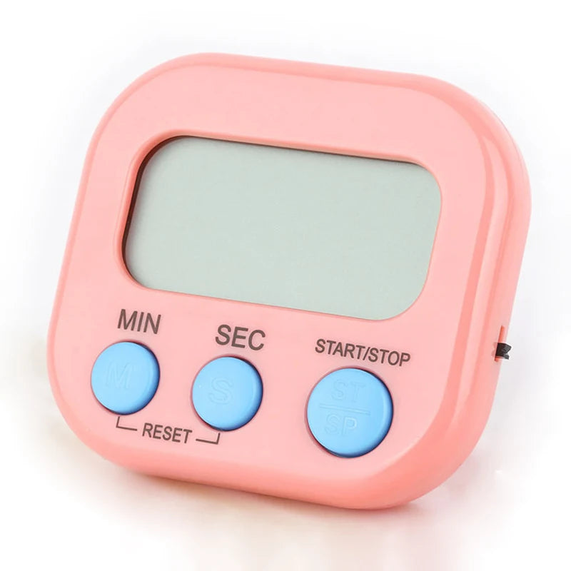 Digital Kitchen Timer 99 Min Countdown – Magnetic & Stand Digital Kitchen Timer HIP Pink
