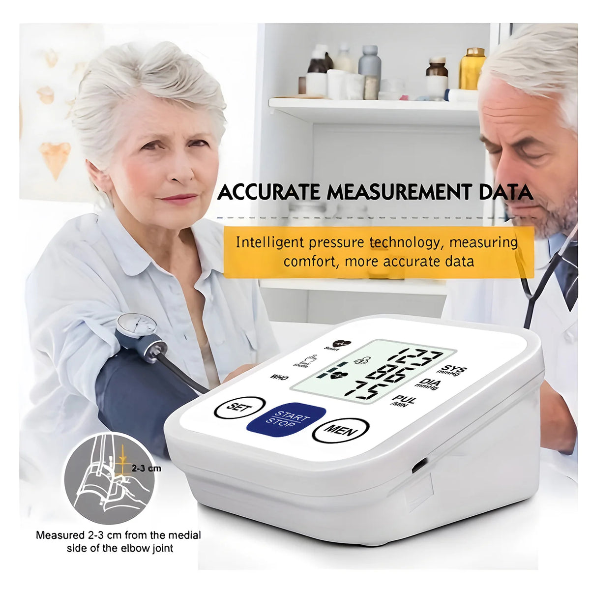 Fireurus Digital Upper Arm Blood Pressure Monitor | Heart Rate Blood Pressure Monitor HIP