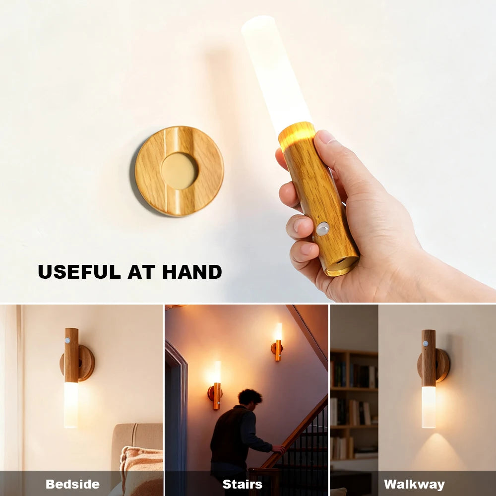 Magnetic LED Wall Light PIR Motion Sensor 360° Rotation LED Wall Lamp HIP