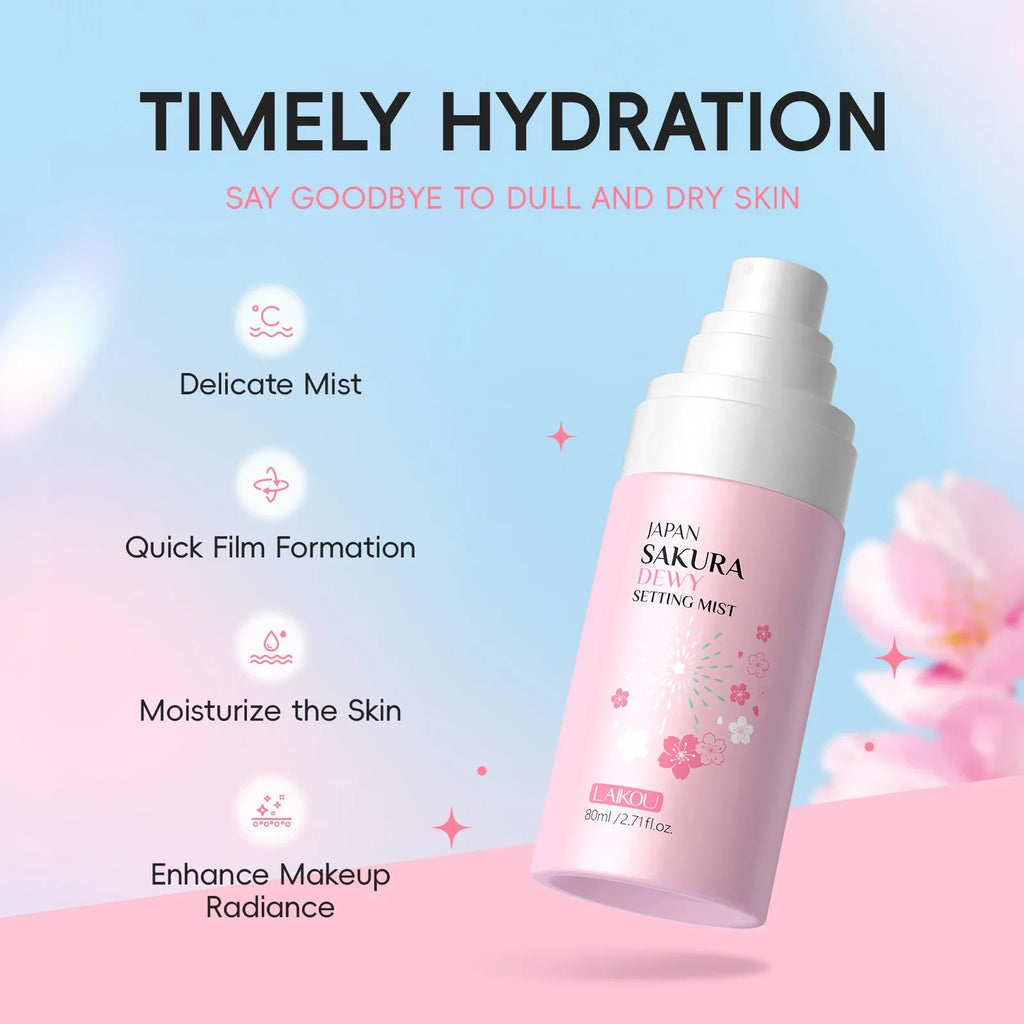 LAIKOU Sakura Makeup Setting Spray – Dewy & Oil Control Makeup Setting Spray HIP